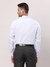Men Contemporary Fit Self Design Medium Blue Shirt