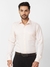 Men Contemporary Fit Self Design Light Orange Shirt