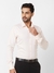 Men Contemporary Fit Self Design Light Orange Shirt