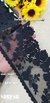 Black One-Sided Organza GPO Lace with Transparent Sequins