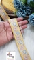 Threaded Flower Bouquet Yellow Fabric Sequin Edging Embroidered Trim