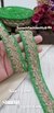 Green Glitter Sequence & Matt Zari Embroidery Lace – 14201-Emb