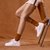 Women's T-Clip Set Leather Sneakers