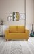 neudot Melody Sofa for Living Room |2 Persons Sofa|Premium Fabric with Padded Cushioned Armrest |Solid Wood Frame|2 Seater in Husky Yellow Color