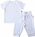 White Short Sleeve Top + Pant set(100% Cotton Interlock Biowash)