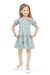 Be:Kids Blossom Bliss Blue Floral Smocked Dress with Puff Sleeves