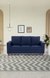 neudot Roman Sofa for Living Room |3 Persons Sofa|Premium Fabric with Cushioned Armrest | Solid Wood Frame|3 Seater in Cobalt Blue Color