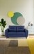 neudot Scott Sofa for Living Room |2 Persons Sofa|Premium Leatherette with Cushioned Armrest | Solid Wood Frame|2 Seater in Cobalt Blue Color