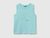 Organic cotton tank top with logo print