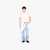 White Edition Regular Fit Cotton Polo Shirt With Logo Patch