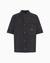 Denim Shirt With Leather Logo Patch