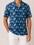 PRINTED BOWLING SHIRT BLUE