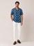 PRINTED BOWLING SHIRT BLUE