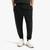 Regular Fit Cotton Trousers With Elasticated Waistband And Logo Patch