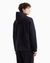 Blue Edition Regular Fit Cotton Hooded Sweatshirt With A Half Zip