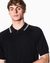 Regular Fit Raglan Knit Polo Shirt With Zip Closure And Contrast Tip Detailing