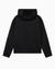 Black And Gold Regular Fit Hooded Sweatshirt With Logo Patch
