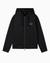 Black And Gold Regular Fit Hooded Sweatshirt With Logo Patch