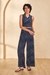 Womens Navy Casual Geometric Kurta Set