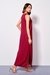 Womens Maroon Casual Solid Maxi