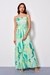 Womens Grn/Prt Casual Abstract Maxi