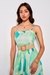 Womens Grn/Prt Casual Abstract Maxi