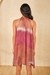 Womens Orange Evening Graphic Dress