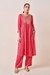 Womens Red Occasion Bohemian Kurta Set