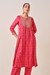 Womens Red Occasion Bohemian Kurta Set