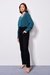 Womens Teal Work Solid Top