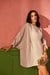 Womens Beige Casual Self Design Dress