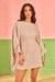 Womens Beige Casual Self Design Dress