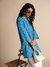 Womens L.Blue Casual Floral Tunic