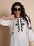 Womens White Casual Solid Kurta