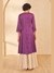 Womens Purple Occasion  Geometric Kurta