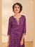 Womens Purple Occasion  Geometric Kurta