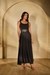 Womens Black Evening Solid Maxi