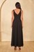 Womens Black Evening Solid Maxi