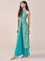 Womens Teal Light Occasion Floral Kurta Set