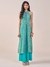 Womens Teal Light Occasion Floral Kurta Set