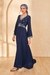 Womens Blue Casual Solid Maxi