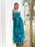 Womens Blu/Prt Casual Abstract Maxi