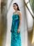 Womens Blu/Prt Casual Abstract Maxi
