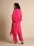 Womens Pink Occasion Foil Print Kurta Set