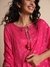 Womens Pink Occasion Foil Print Kurta Set