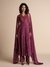Womens Purple Evening Indian Inspired Kurta Set