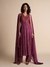 Womens Purple Evening Indian Inspired Kurta Set