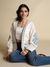 Womens Natural Casual Solid Jacket