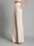 Womens Beige Work Solid Bottom
