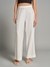 Womens White Work Solid Bottom